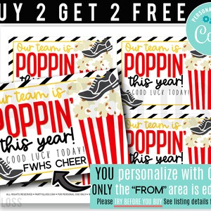 Editable Track and Field Printable Tag | Good Luck Track Field Popcorn ...