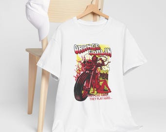 オレンジゴブリン ヘビーメタルロックバンド ユニセックス ヘビーコットンTシャツ