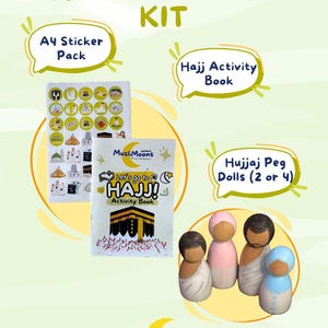 Livret d'activités pour le Hajj - Comprend des activités pour poupées, une carte routière du Hajj et des coloriages amusants !