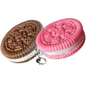 Porta-moedas inspirado em biscoito Oreo / porta-biscoitos / bolsa para biscoitos / porta-moedas para biscoitos / bolsa Kawaii / bolsa Kawaii / bolsa vintage/bolsa para pão