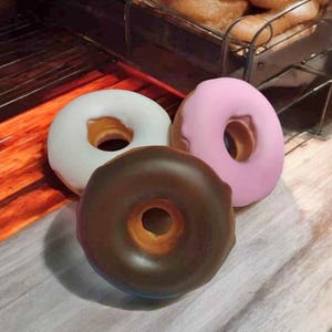 Bolsa de donuts / bolsa de moedas / bolsa de donuts / donut falso / bolsa kawaii / bolsa kawaii / bolsa de comida / bolsa de comida / comida falsa / bolsa de donut/pão kawaii