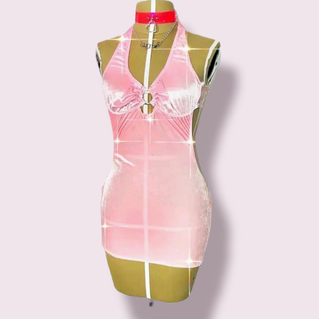 Pink Velvet Mini Dress - Etsy