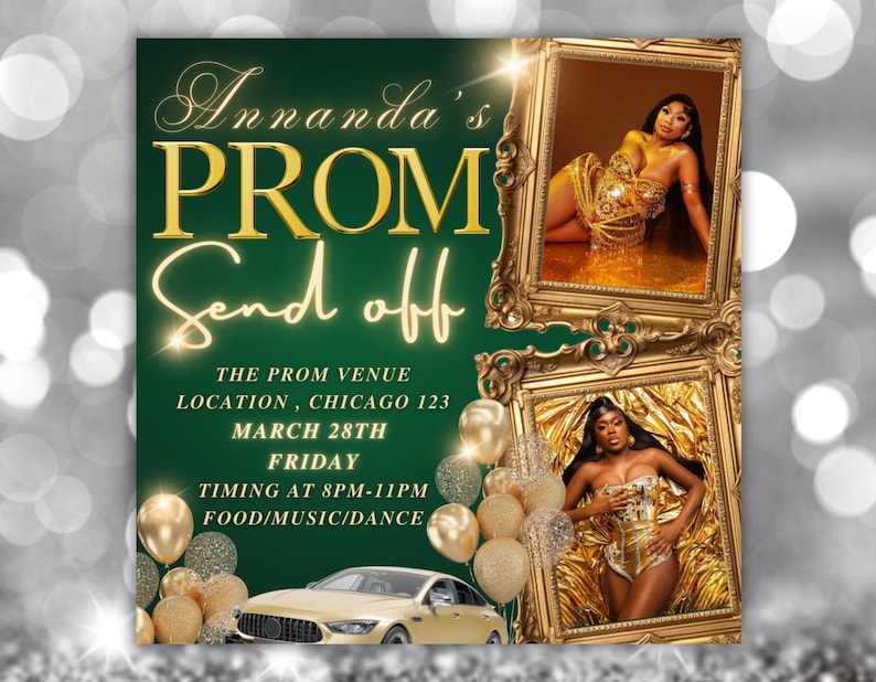 Instant Prom Design Prom Send off Flyer, DIY Prom Flyer, Prom Canva Template, Prom Send Off ...
