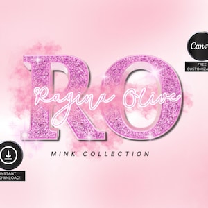 Pink Watercolor Logo, Smoke Logo, Beauty Logo, Makeup Artist Logo, Signature Logo, Boutique Logo, Hair Logo, Lashes Logo, Nails Logo