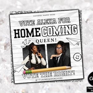 Vote For Me | Prom & Homecoming Class Campaign Flyer, Vote Prom Queen Flyer, Prom Flyer, Prom Queen Flyer, Homecoming Election Flyer