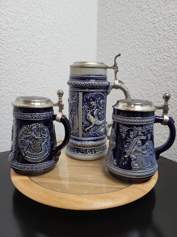 ドイツの民俗画 陶器ジョッキ 4個セット