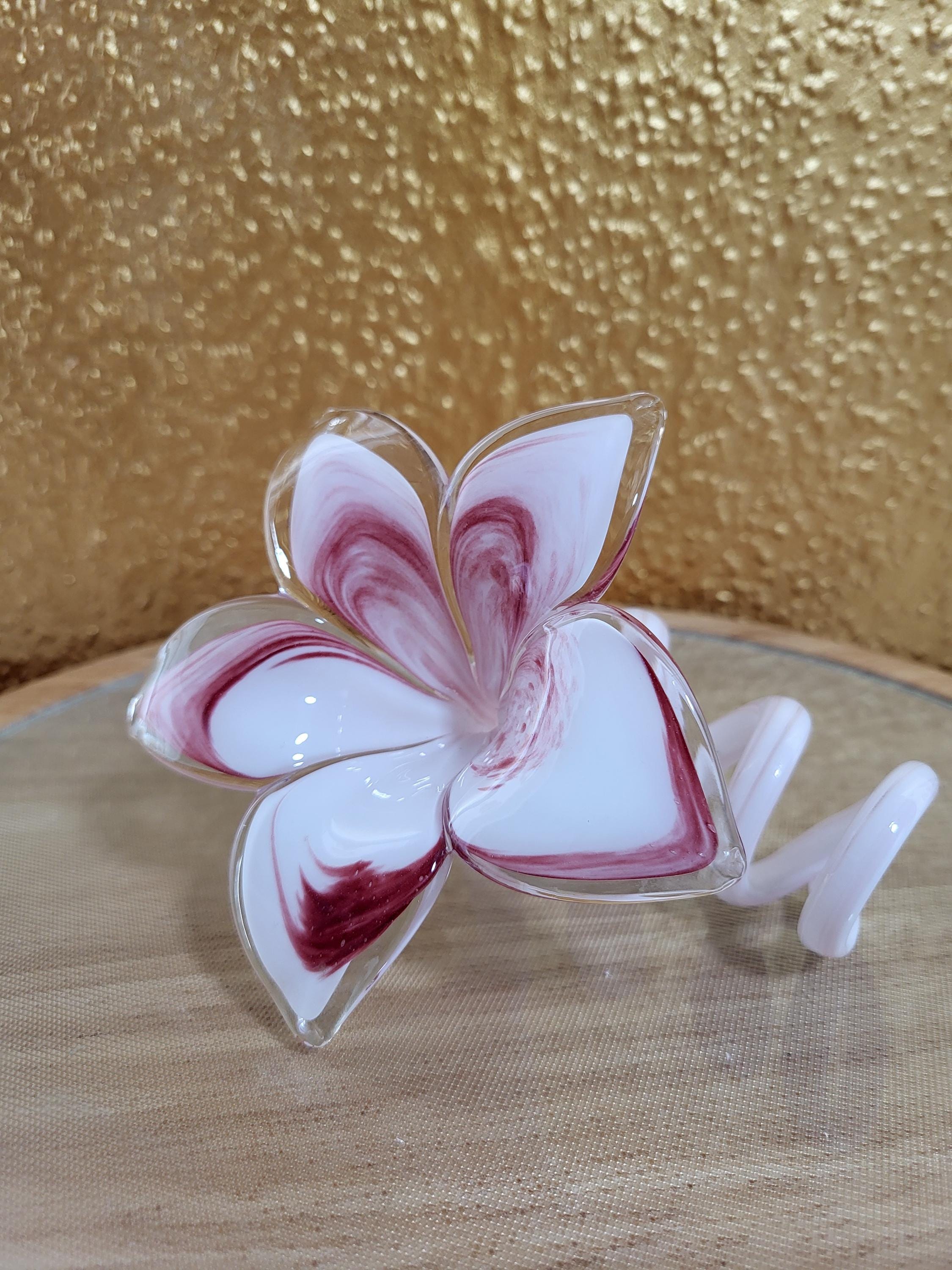 Murano Glass Flower Pink - Etsy