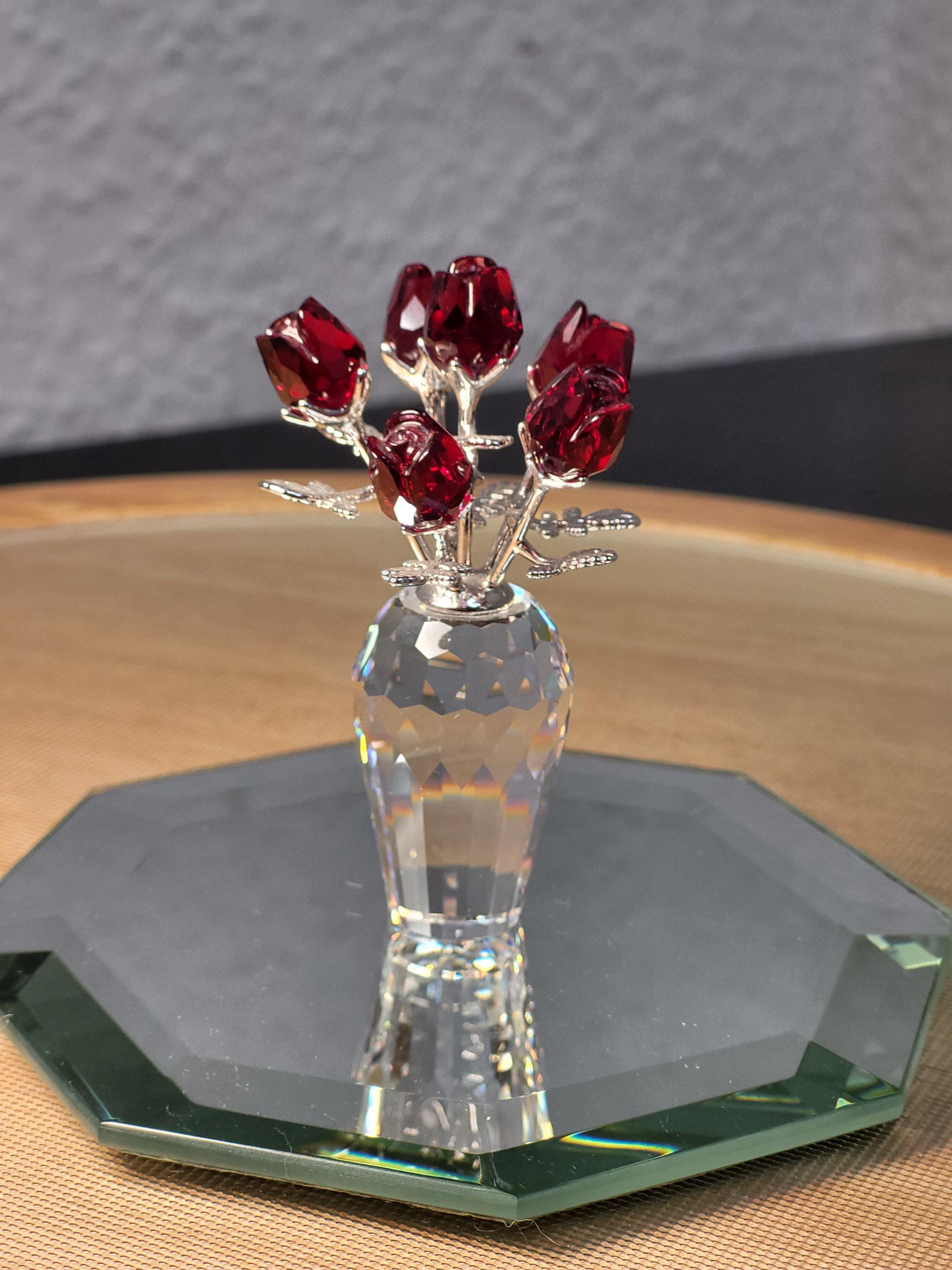 Swarovski Rose in Vase - Etsy