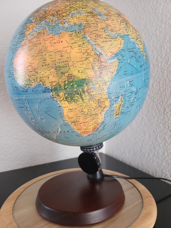 スキャングローブ社製ヴィンテージ照明付き地球儀、デンマーク、タイプ