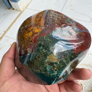 1.2Kg Polished Bloodstone Jasper or Heliotrope,  gemstone, crystal, Natural Stone, Healing Stone, Decorative Rock
