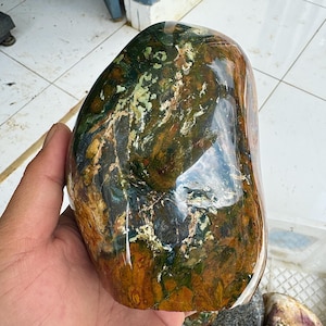 1..5Kg Polished Bloodstone Jasper or Heliotrope,  gemstone, crystal, Natural Stone, Healing Stone, Decorative Rock