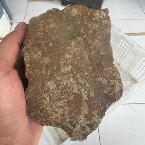 Météorite chondrite de 6,65 kg non classée, probablement L6, croûte de fusion altérée, roche spatiale, tektite, tranche de météorite, météorite authentique.
