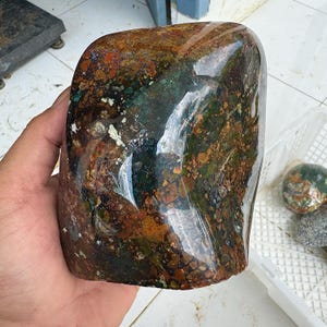 1.7Kg Polished Bloodstone Jasper or Heliotrope,  gemstone, crystal, Natural Stone, Healing Stone, Decorative Rock