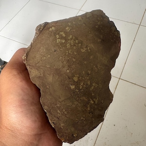 Météoroïte chondrite de 2,05 kg non classée, probablement L6, croûte de fusion altérée, roche spatiale, tektite, tranche de météorite, météorite authentique.