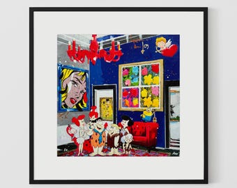Limited Edition Pop Art Painting | Framed Screen Print | Funky Wall Art | New Home Gift