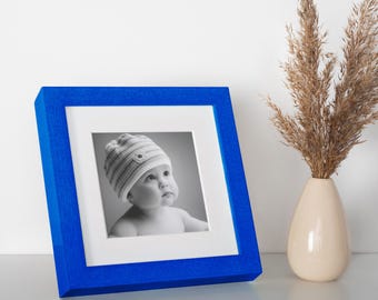 Custom Wood Picture Frame | Matted Small Photo Frames | Handmade Wooden Frames for Wall Art & Gifts
