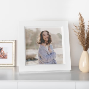 Handmade Wooden Picture Frames | Minimalistic Style White Frame | 4x6, 5x7, 8x10, 11x14, 16x20 Custom Sizes | Modern Wall Decor Frame