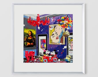 Framed Pop Art Print | Modern Wall Art | Colorful Home Decor | Limited Edition Italian Artwork | Renè