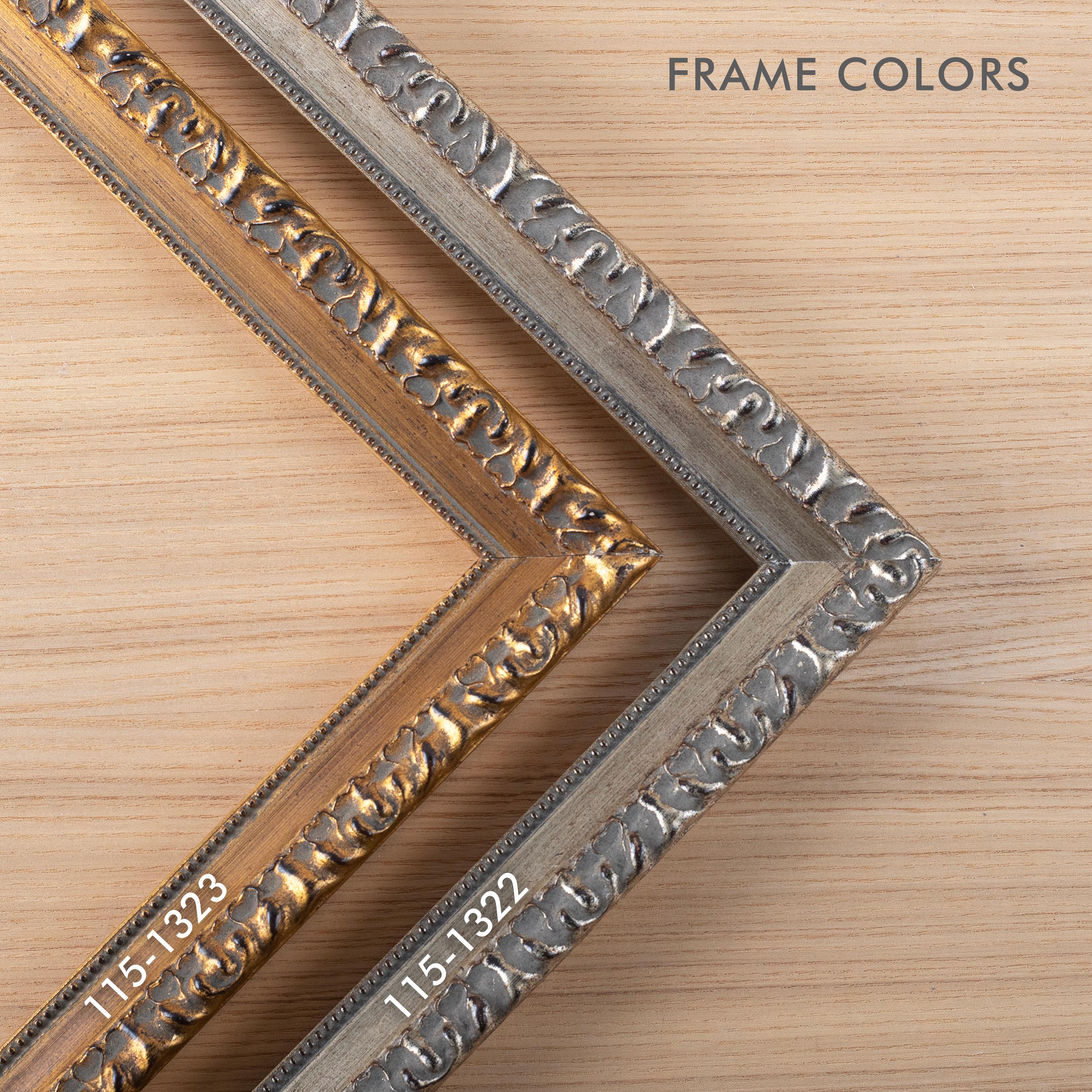 Lege Vintage Fotolijsten Gebogen Of Gouden Vintage Frame Op Een