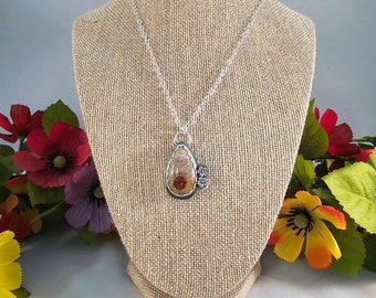 Fossilized Coral Pendant Necklace - Sterling Silver - Sterling Flowers - Nature Inspired - Ready To Ship