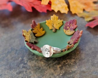Tree Of Life Sterling Silver Ring - Size 9 1/2 - Sterling Silver Tree Of Life Ring - Hand Stamped Tree - Gift For Her - Ready To Ship