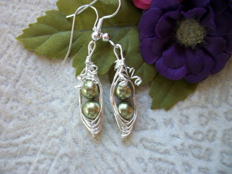 Two Peas In A Pod Earrings Etsy