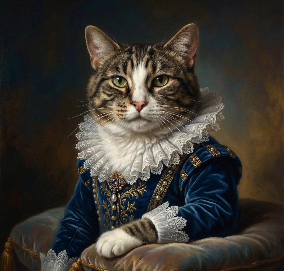 Your Pet IS ROYALTY | CUSTOM Royal Pet Portrait From Photo – Any Custom ...