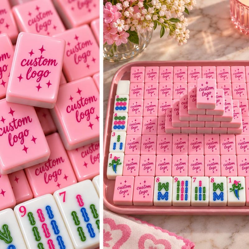 Website Tile Examples Custom Logo Mahjong Tiles - Etsy