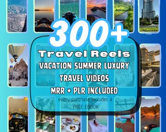 Travel Video Reels | 300+ Luxury Vaction Shorts | Video Clip  Bundle For Instagram,Youtube & Tiktok | Attention Grabbing | Digital Marketing