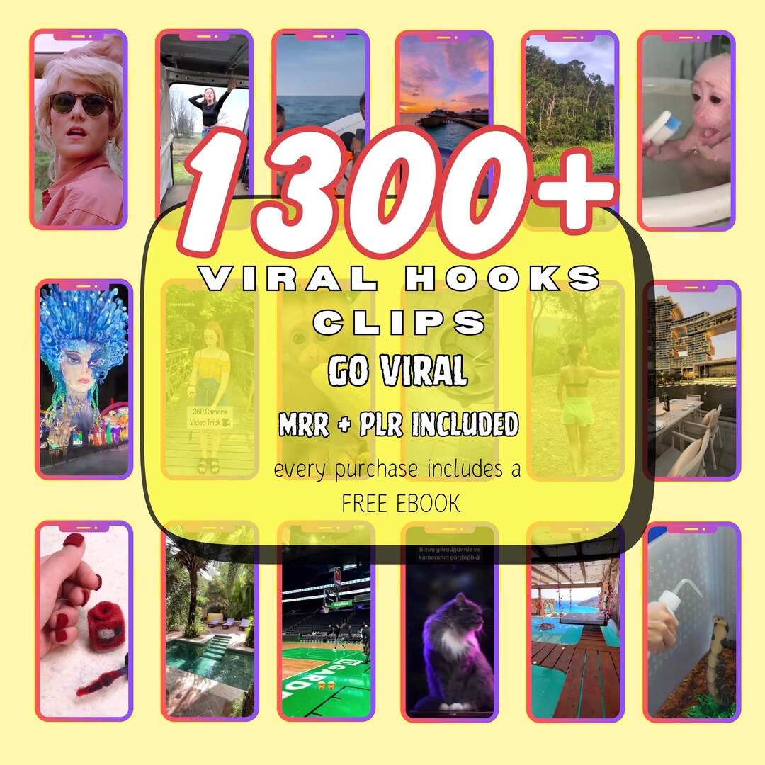 Viral Hooks Clips Bundle | 1300+trending Videos | Attention Grabbing ...