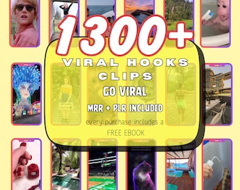 Viral Hooks Clips Bundle | 1300+Trending Videos | Attention Grabbing Videos | Instagram,Youtube & TikTok Clips | DigitalMarketing | MRR/PLR
