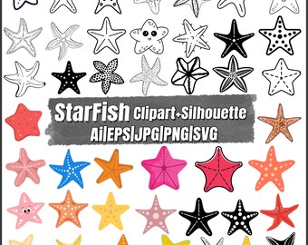 Starfish SVG, Starfish Cricut,Starfish PNG,Ocean Animal Silhouette,Starfish Cut Files,Starfish Silhouette