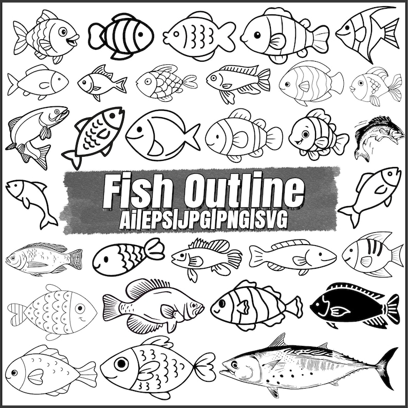 Fish SVG Bundle, Fish PNG Bundle, Fish Clipart, Fish SVG Cut Files for ...