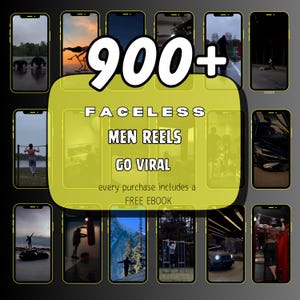 900+ Faceless Men Reels Dark Aesthetic Done For You Content Digital Marketing Videos , MRR/PLR, Lifestyle men