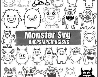 Monster Face SVG, Monster SVG, Mama's Little Monster SVG,Cute Monster Face Clipart,Funny Monster Face png for Cricut,Instant Download