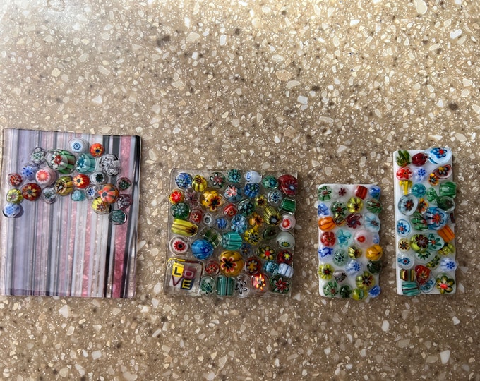 COE 96 Murrini, Fused Glass PART SHEETS, Rainbow of Bright Colors, 2