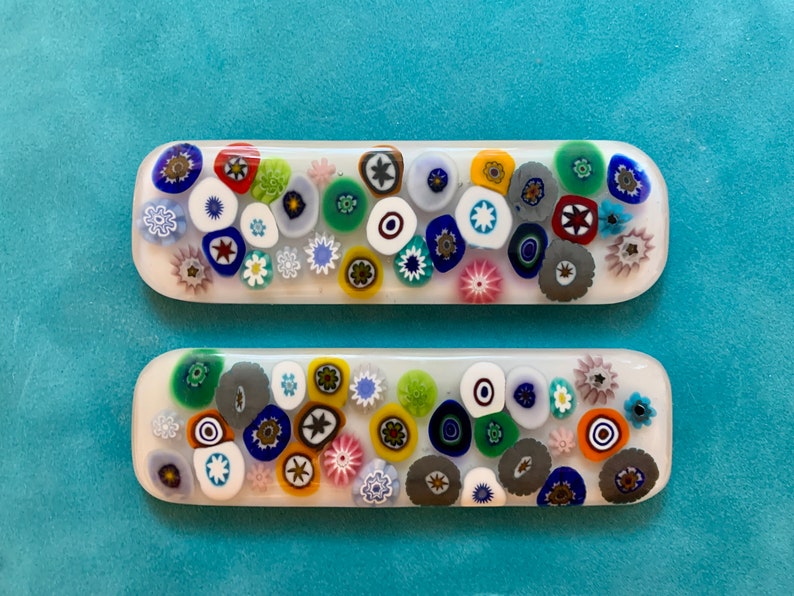 Murano Millefiore Fused Glass Pulls Drawer Pulls Etsy
