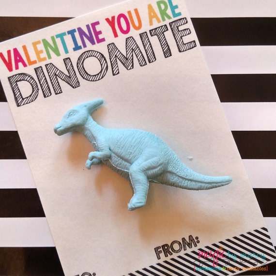 INSTANT DOWNLOAD Printable Dinomite Dinosaur Valentines for Valentines Day Il_570xn