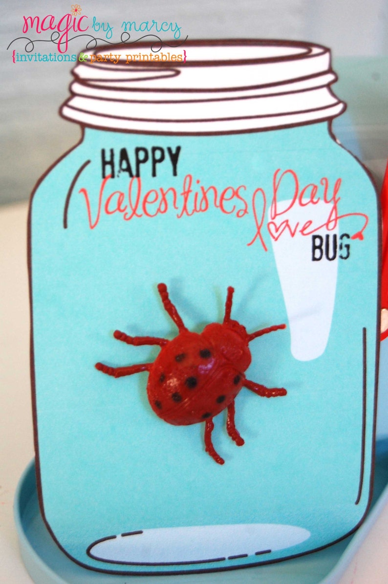 INSTANT DOWNLOAD Printable Mason Jar Love Bug Etsy