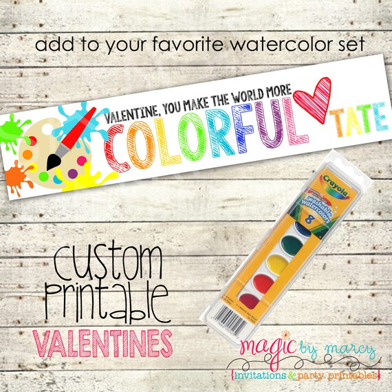 INSTANT DOWNLOAD Watercolor Printable Valentine for Valentines Day Il_570xn