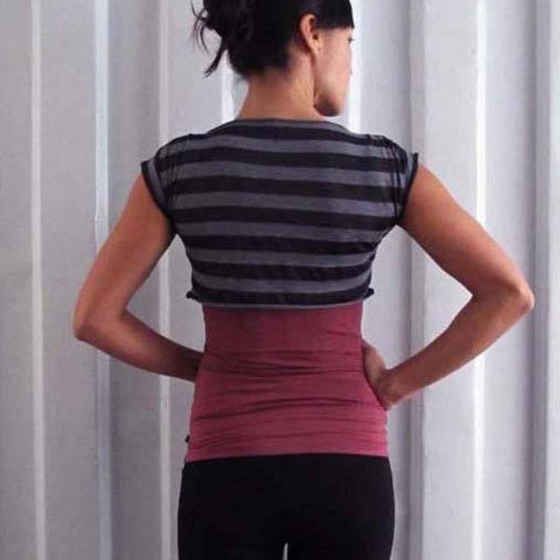 Cropped tee bolero shrug yoga top dance wear workout Etsy