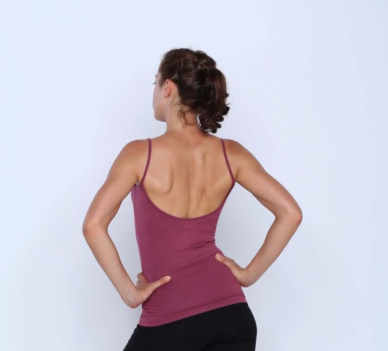 shoestring strap top yoga top Low back tank dance wear yoga clothes singlet