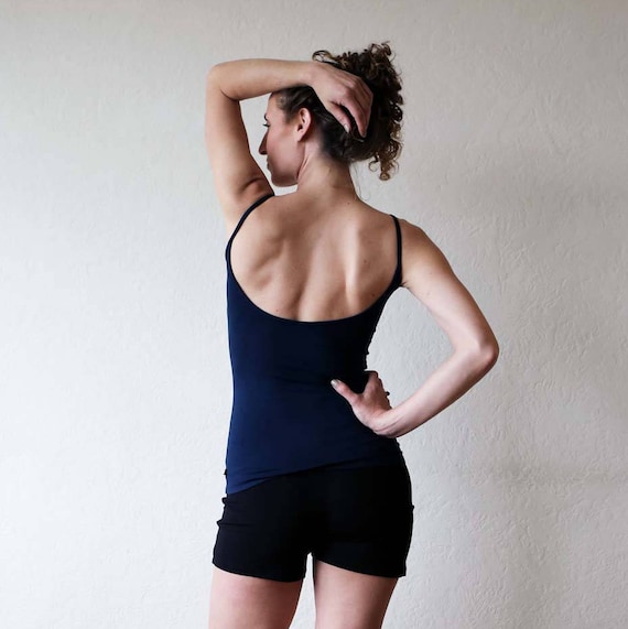 shoestring strap top yoga top Low back tank dance wear yoga clothes singlet