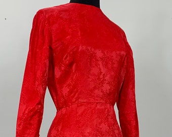 1960s Red Bombshell Wiggle Dress - Size 2/4