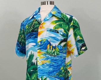 1980s Kole Kole of Hawaii Tropical Button Down Shirt - Medium