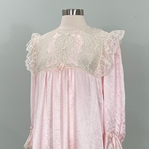 Christian Dior Pink Nightgown w/Flared Sleeve Cuff - Medium/Large