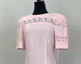 1990s Backless Pink Pencil Dress by Kathryn Conover - Size 4/6