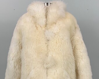Cream Sheepskin Coat - Etsy