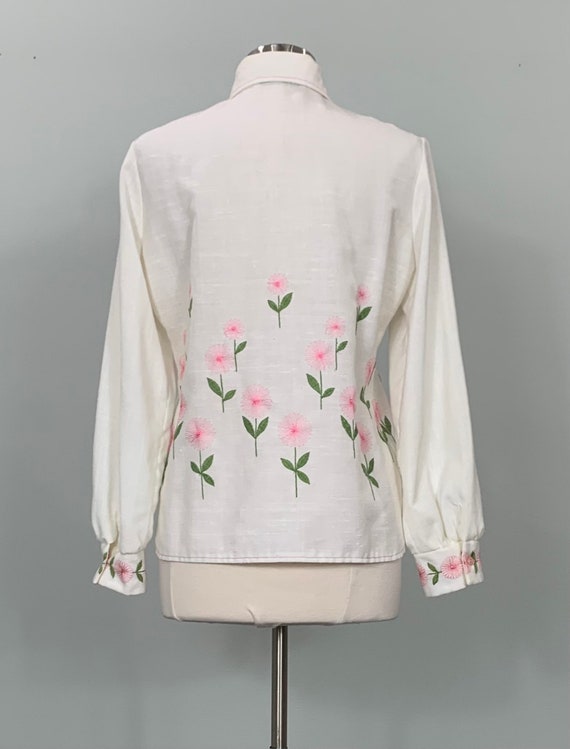 Embroidered Floral Blouse by Herman Marcus of Dal… - image 6