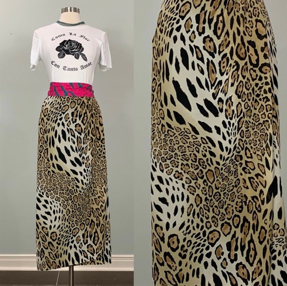 Leopard wrap skirt clearance 90s